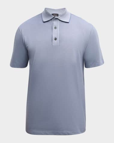 Brioni Men's Cotton Polo Shirt Medium green solid