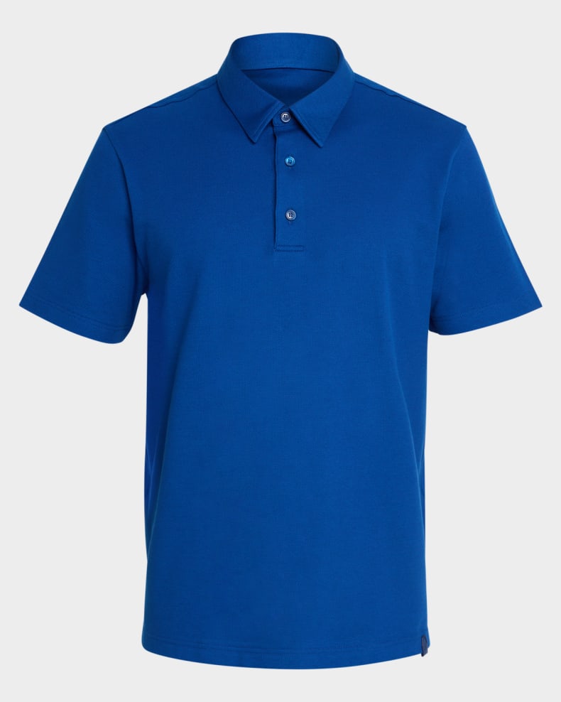 Brioni Men's Jersey Pique Polo Shirt Nile