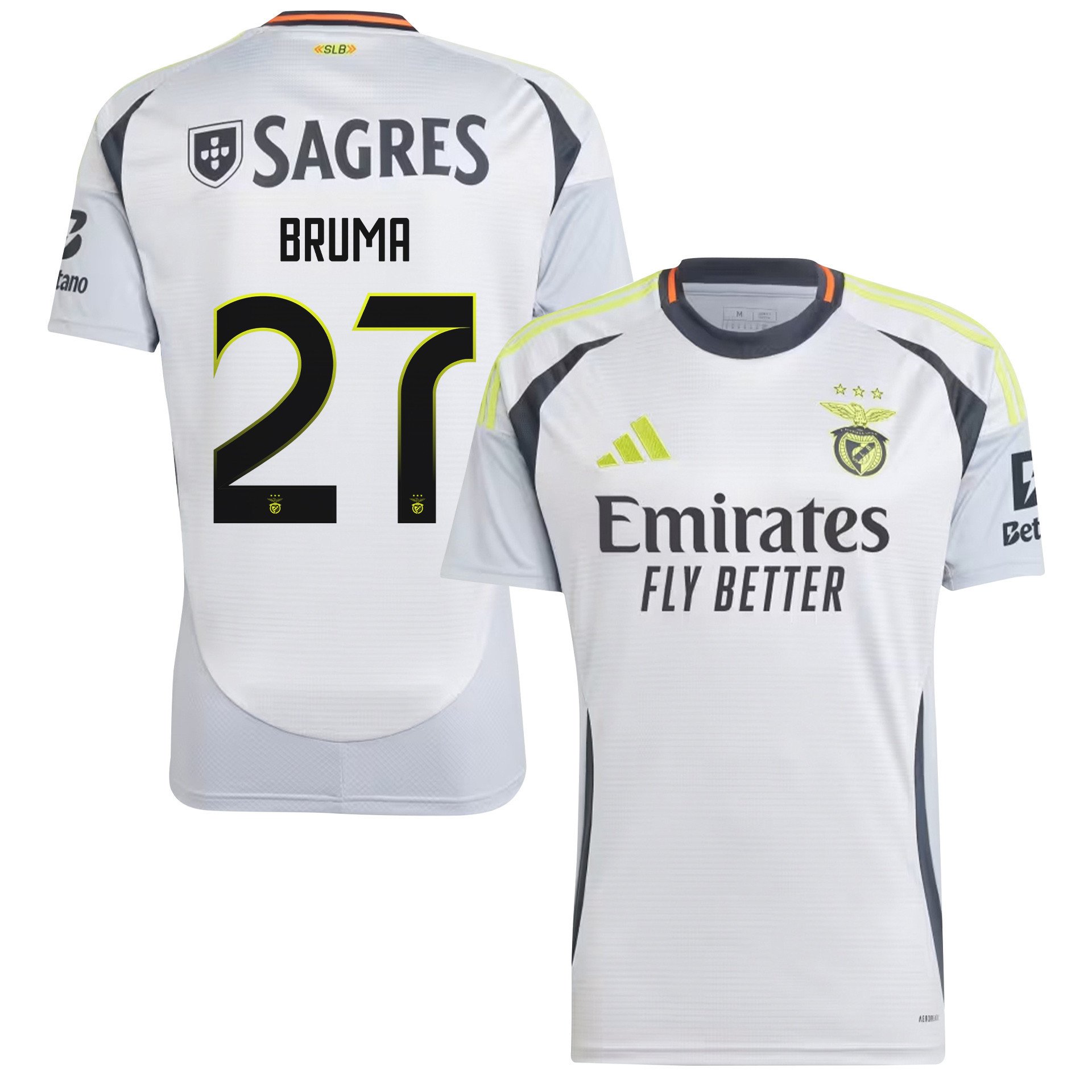 Bruma 27 S.L. Benfica 2024/25 Third Men Jersey - White
