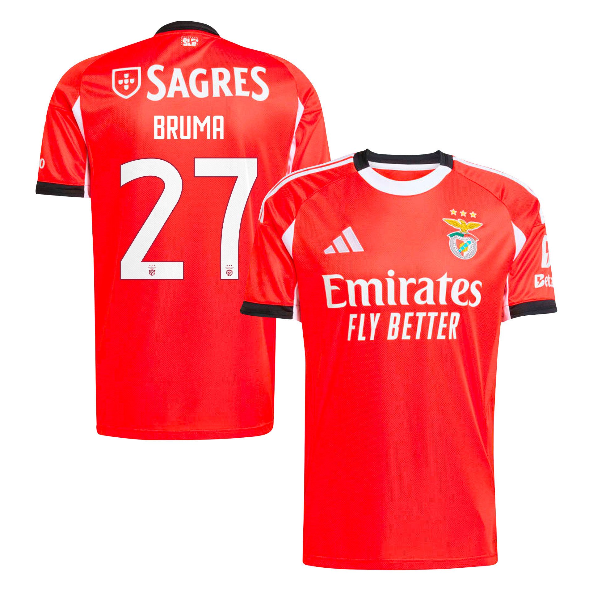 Bruma 27 SL Benfica 2025/26 Home Men Jersey - Red