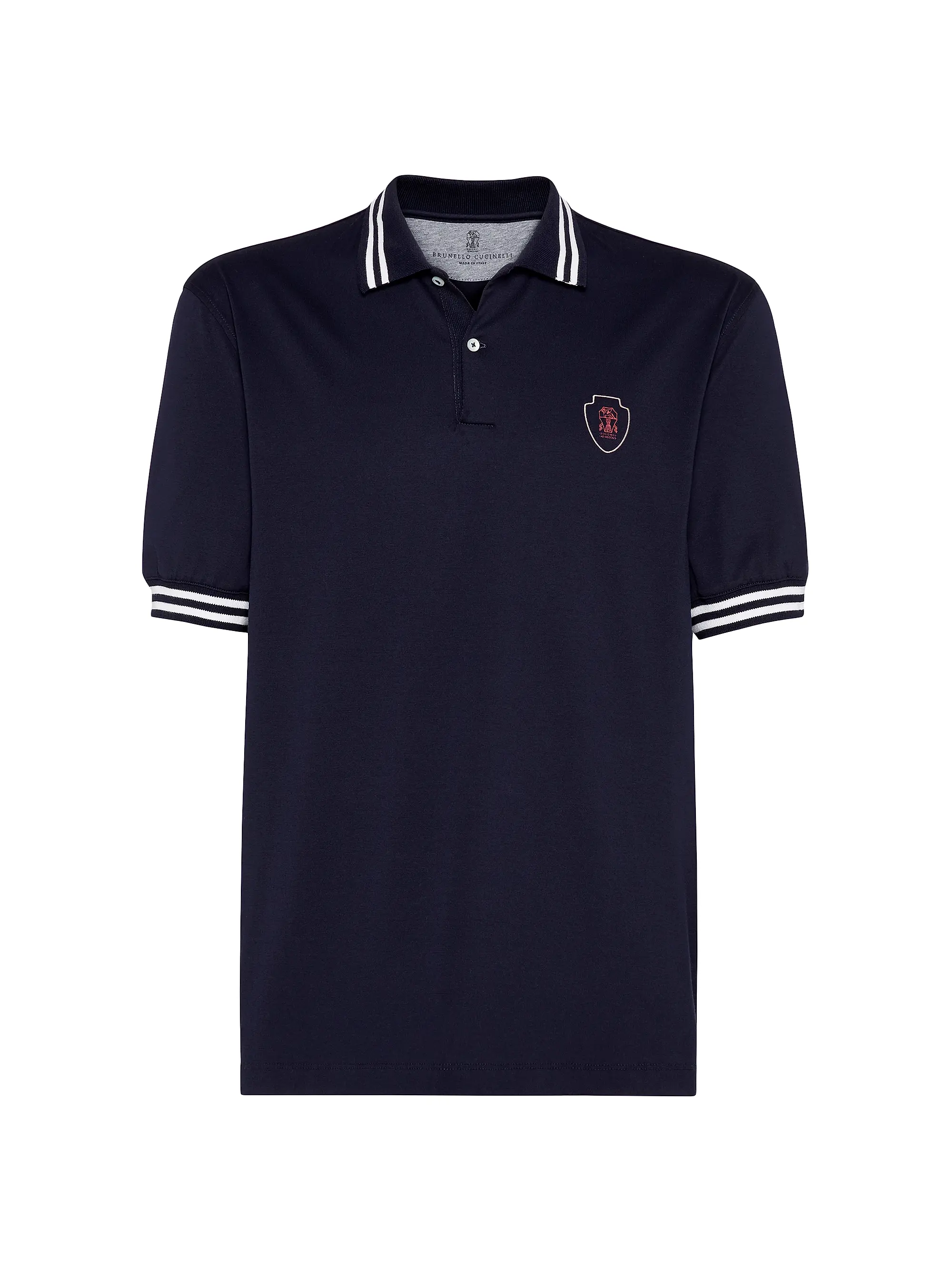 Brunello Cucinelli Cotton Jersey Polo Shirt Cobalt