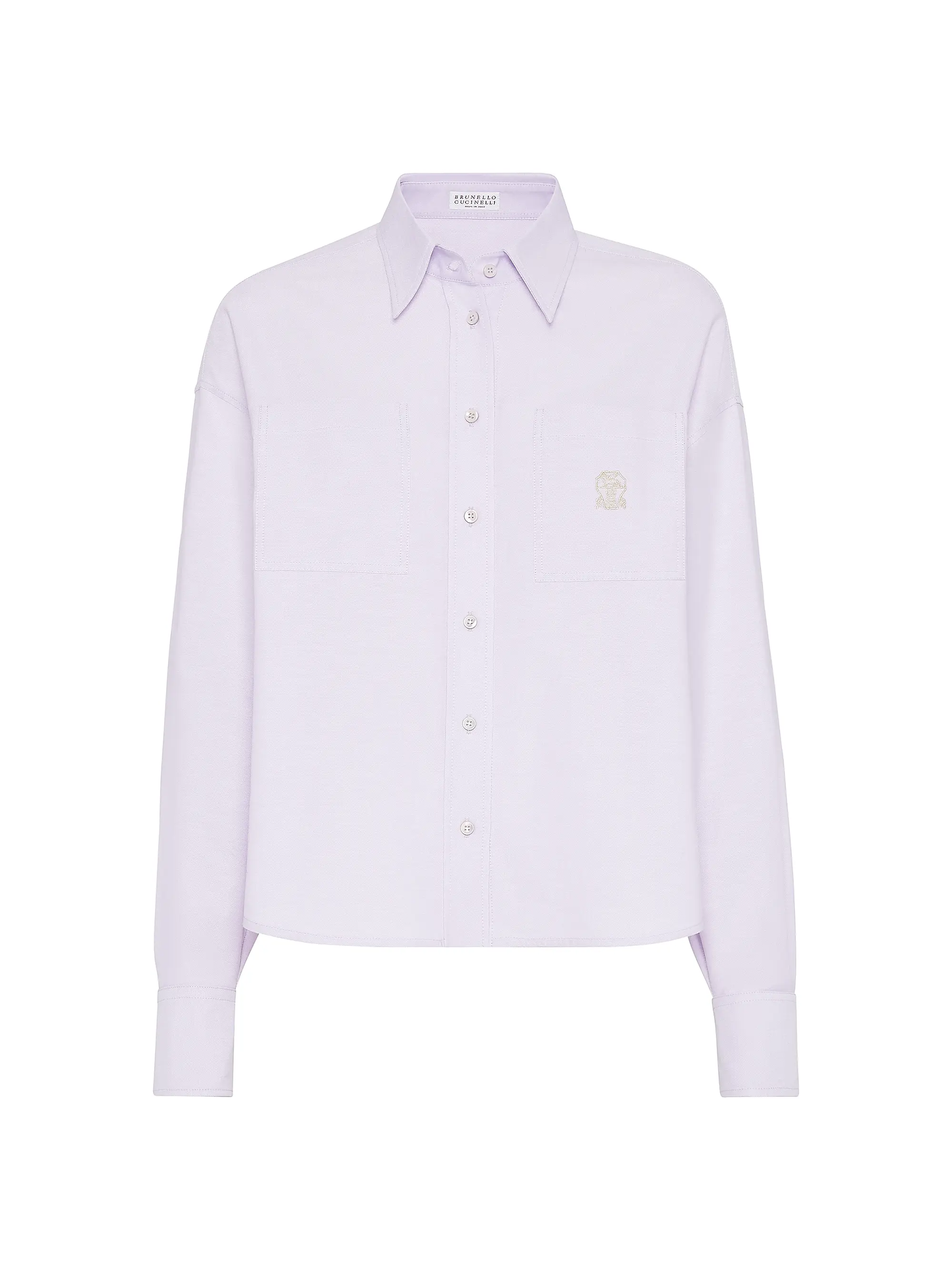 Brunello Cucinelli Cotton Oxford Shirt Lilac