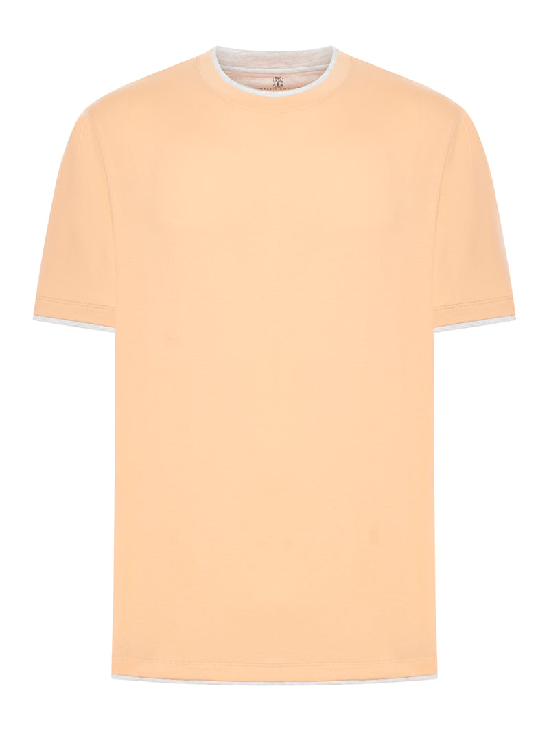 Brunello Cucinelli MULTILAYER COTTON T-SHIRT
