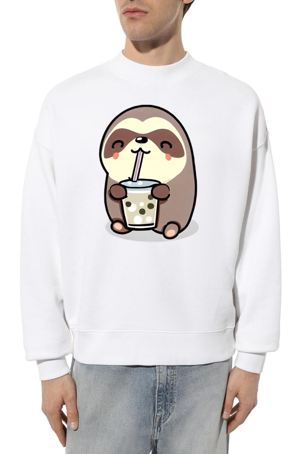 Bubble tea loving sloth - Unisex Sweatshirt