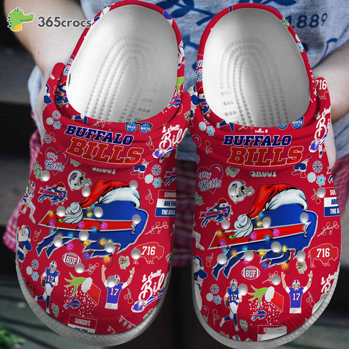 Buffalo Bills Nfl Fans Clogs Shoes Crocs Touchdown Comfort Design