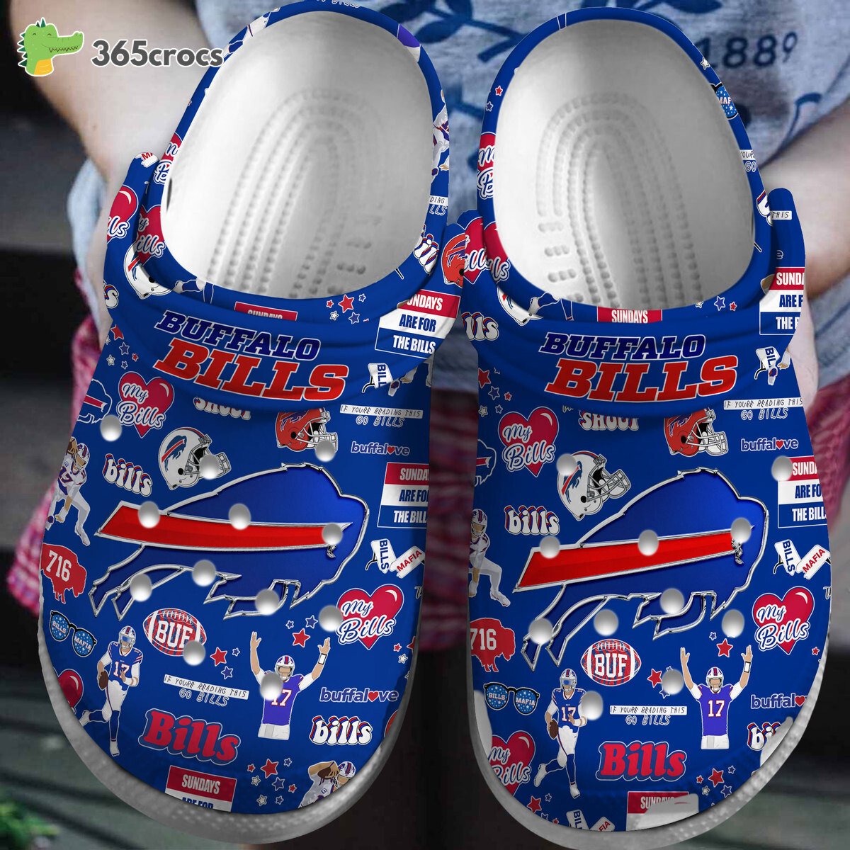 Buffalo Bills Nfl Team Spirit Comfortable Crocs Clogs Shoes Series Collection New