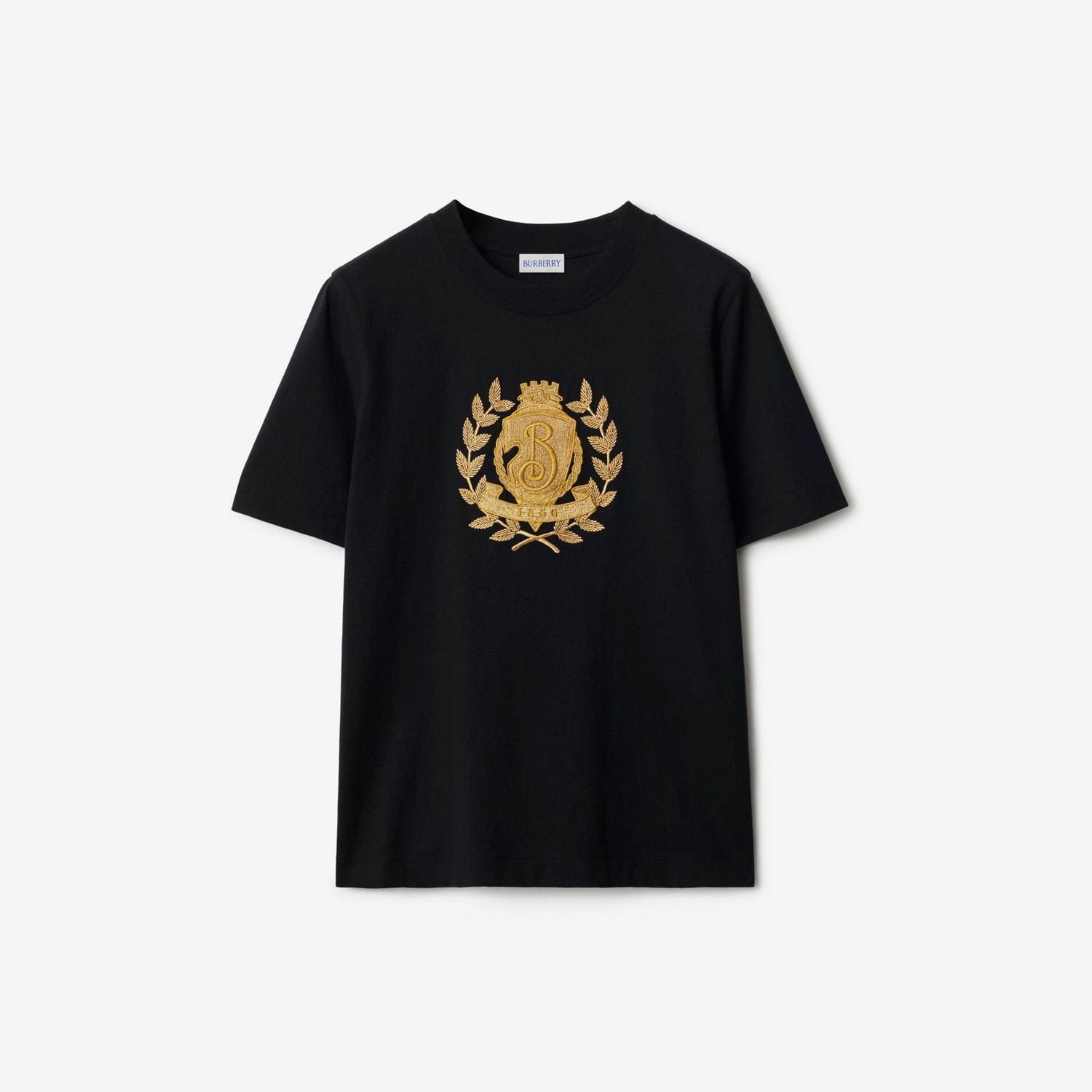BURBERRY B Crest Cotton T-shirt Black