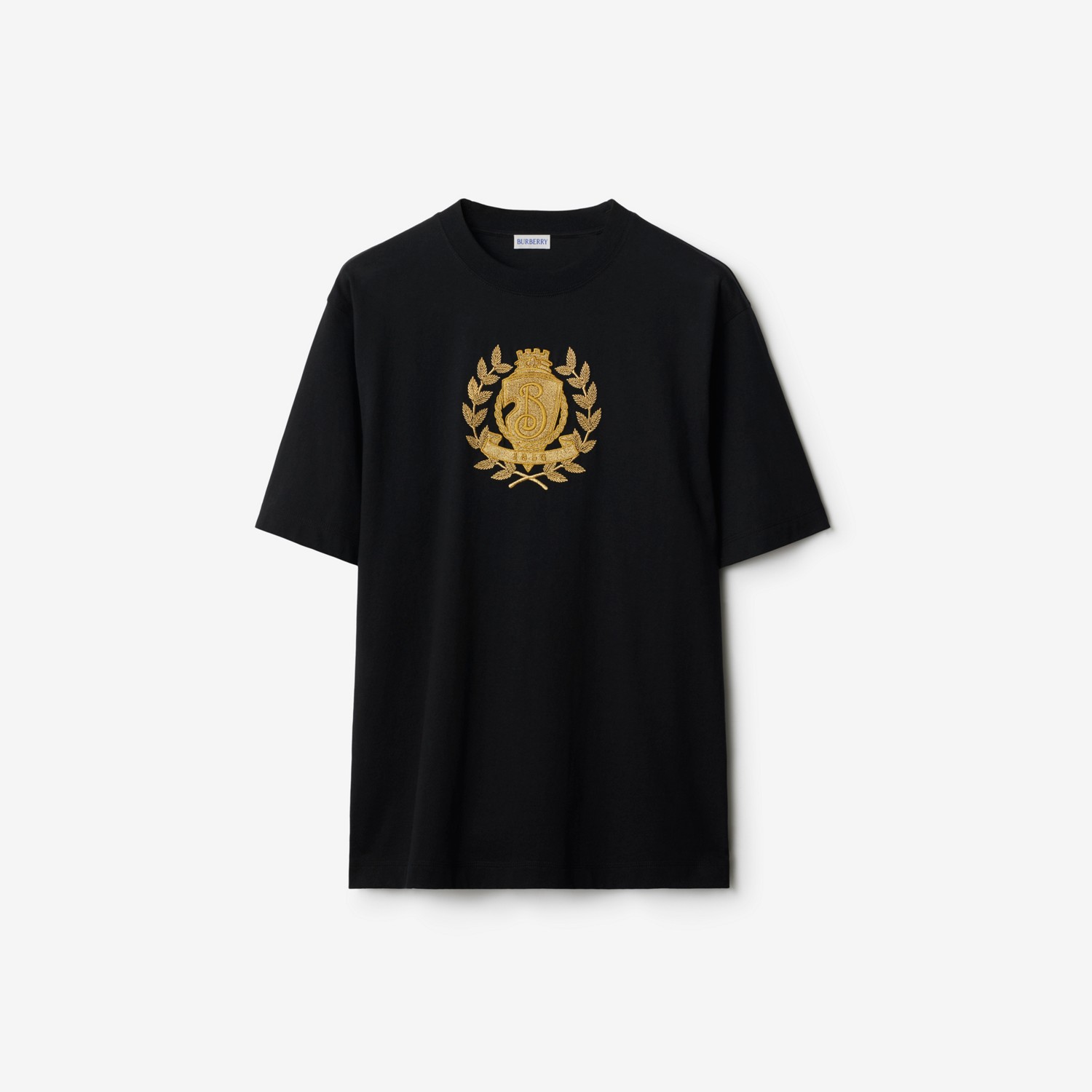 BURBERRY B Crest Cotton T-shirt Black