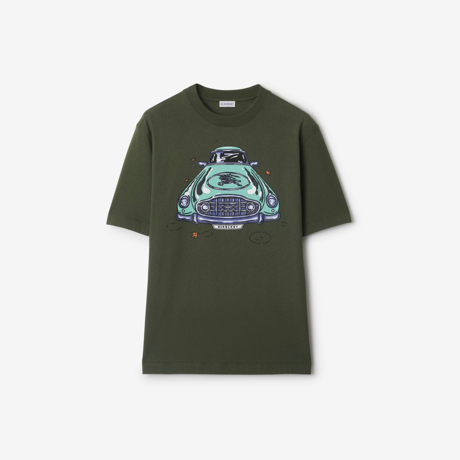 BURBERRY Car Cotton T-shirt Yew