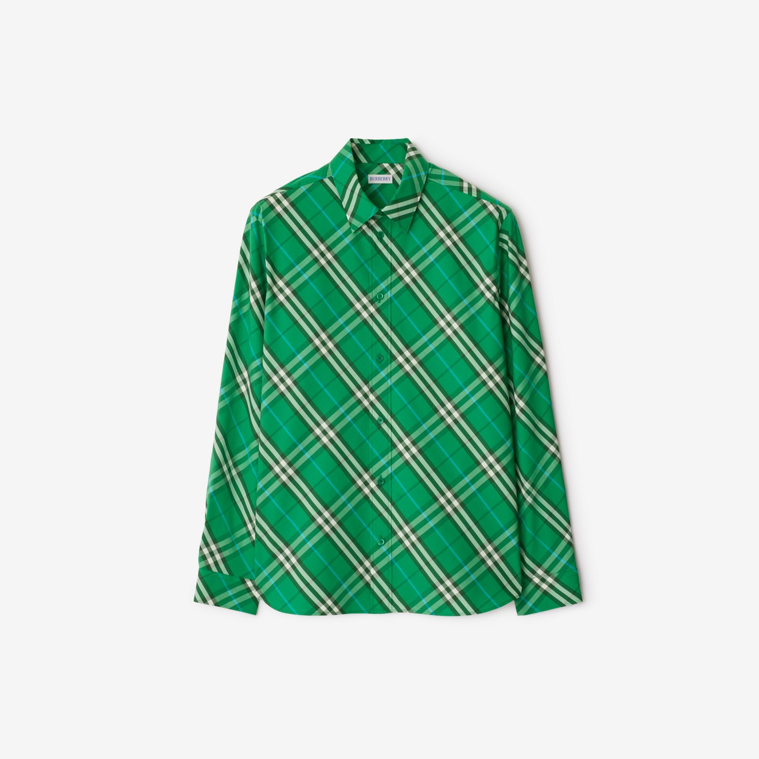 BURBERRY Check Cotton Shirt Leaf