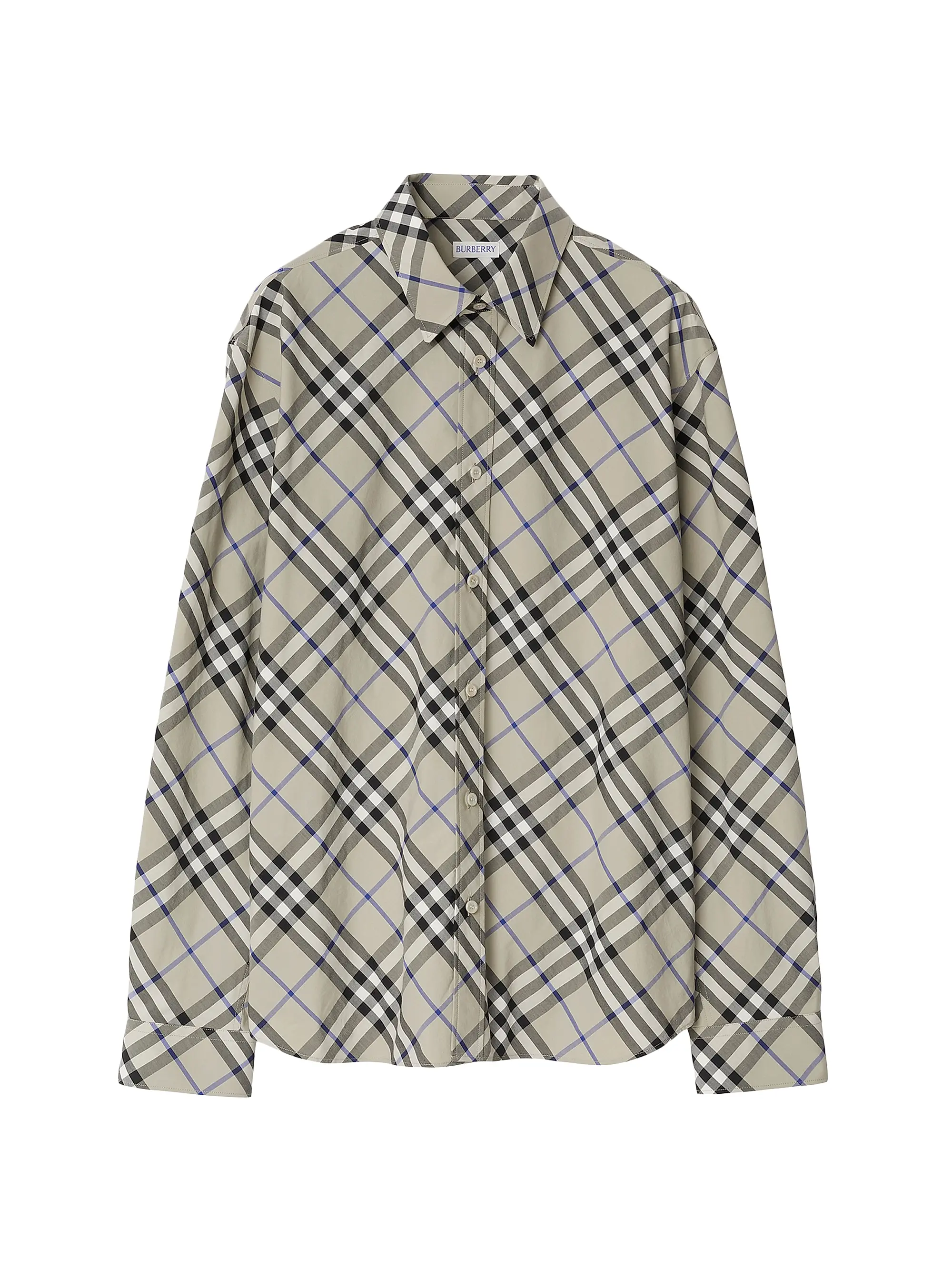 Burberry Check Cotton Shirt Lichen Check