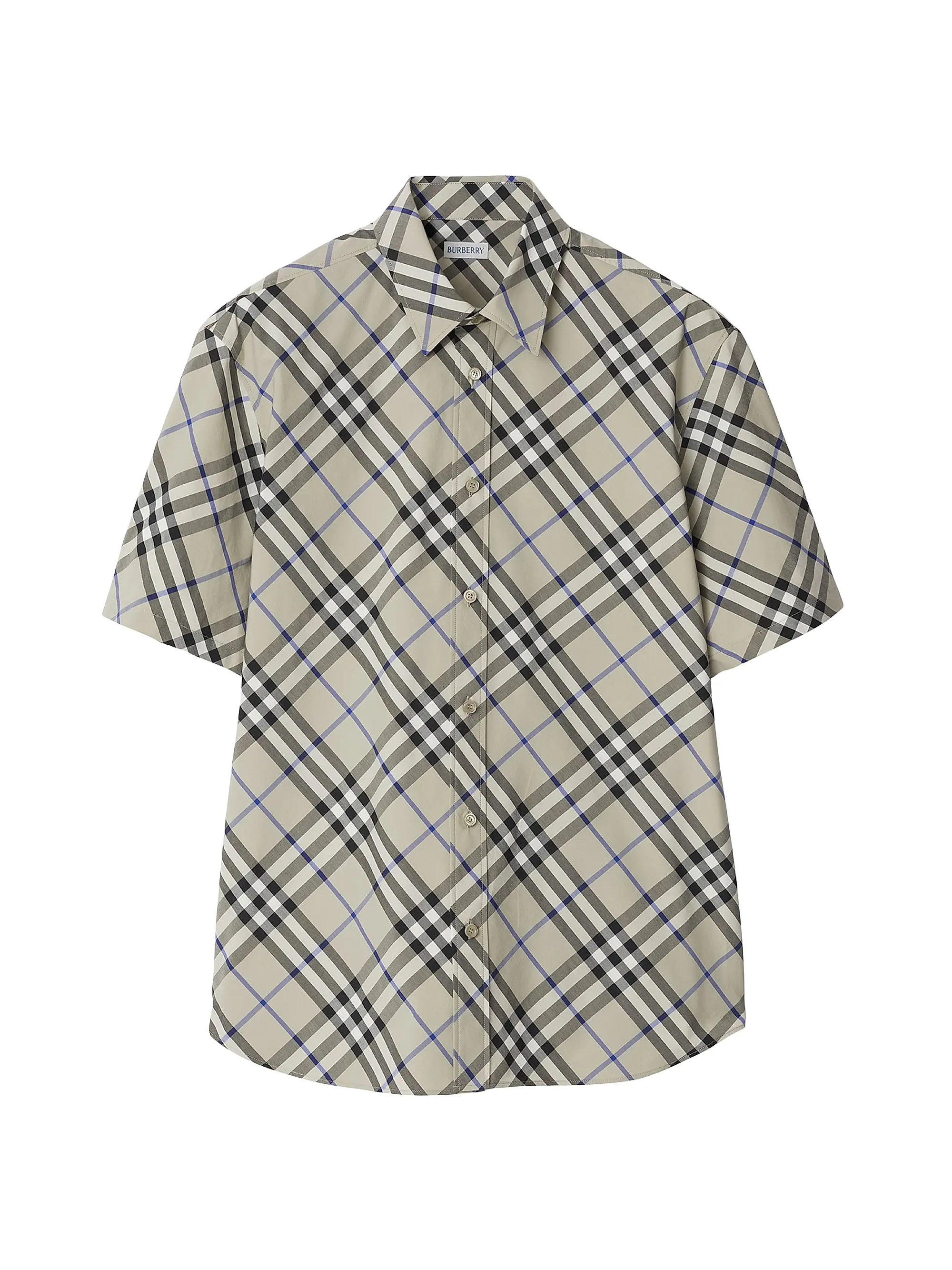 Burberry Check Cotton Shirt Lichen Check