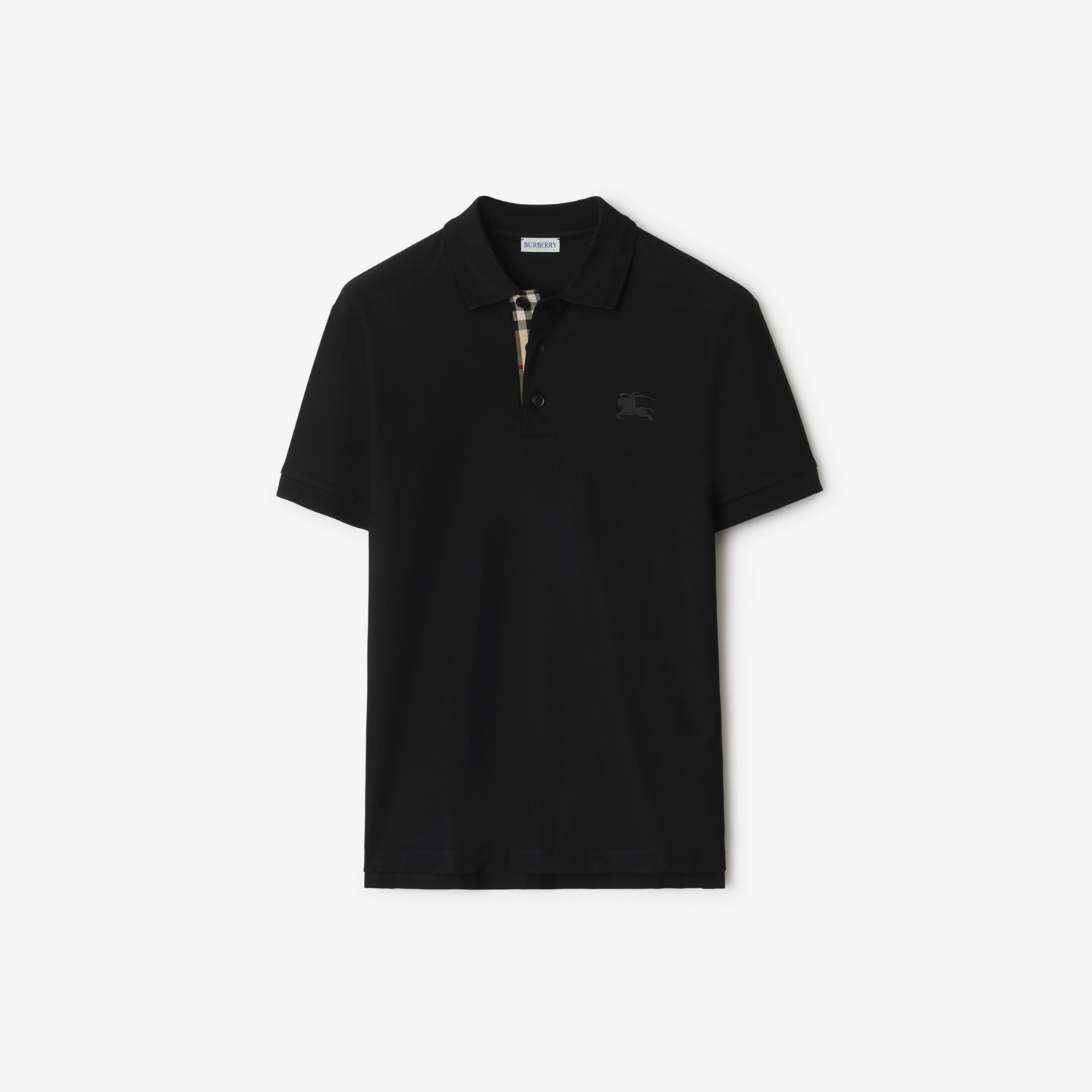 BURBERRY Cotton Polo Shirt Black