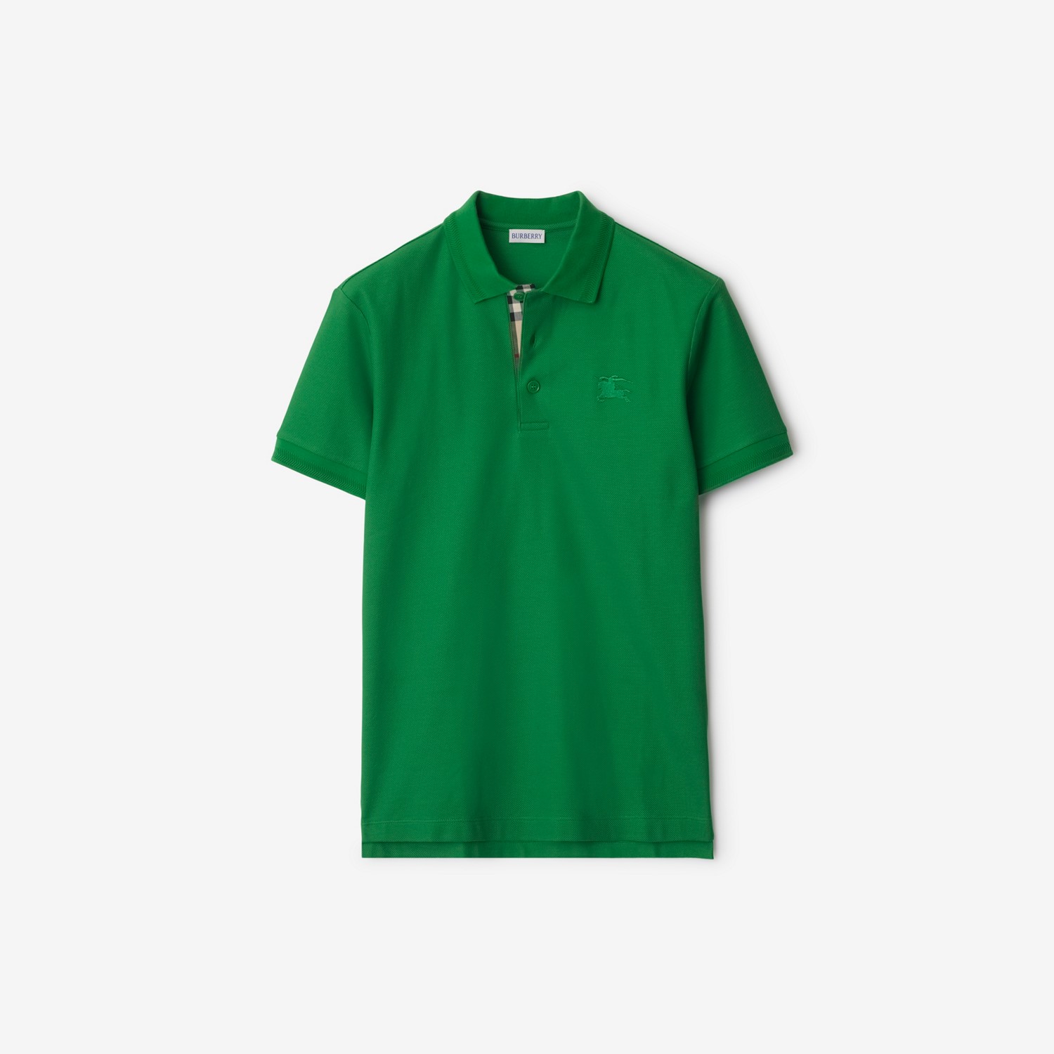 BURBERRY Cotton Polo Shirt Leaf