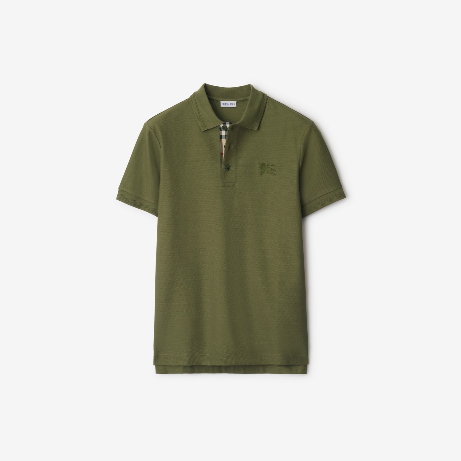 BURBERRY Cotton Polo Shirt Olive