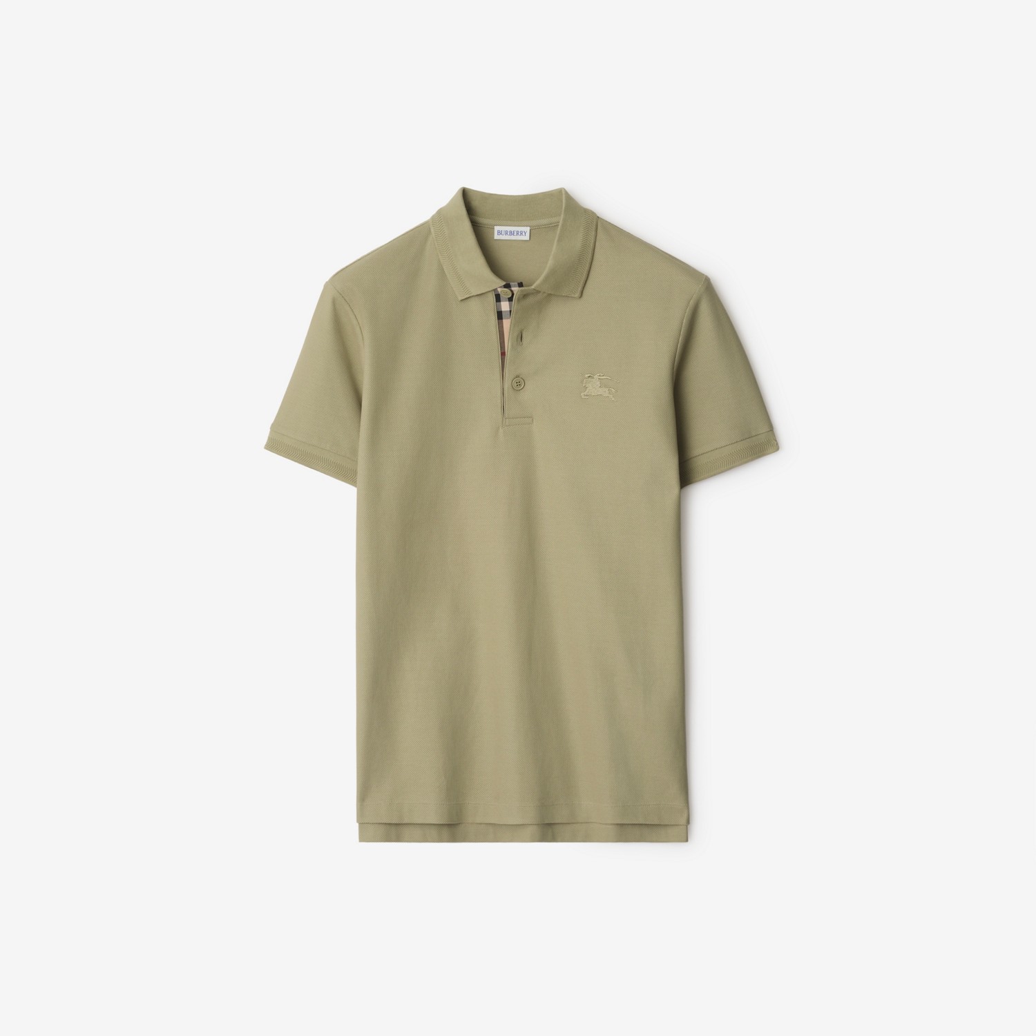 BURBERRY Cotton Polo Shirt Skylark