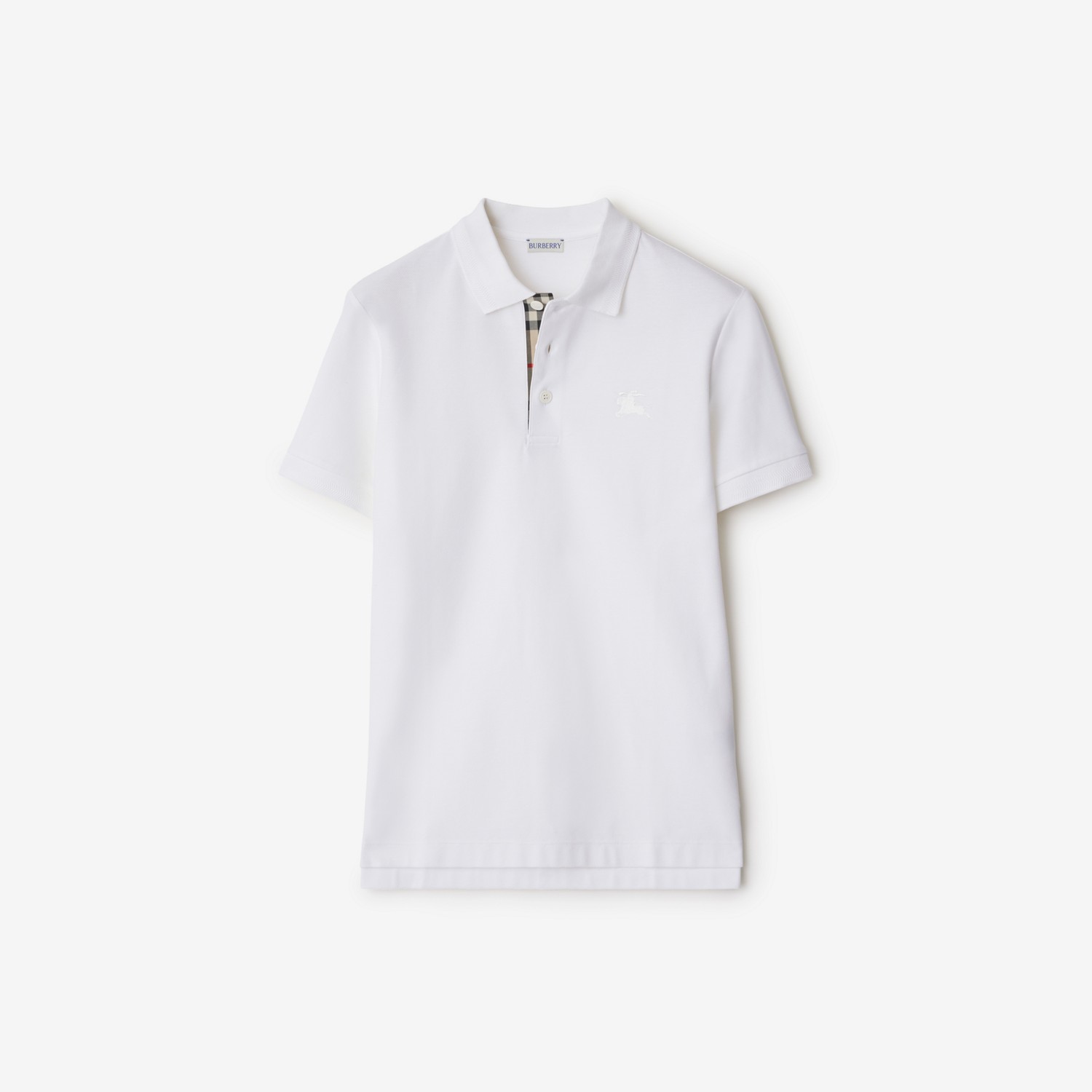 BURBERRY Cotton Polo Shirt White
