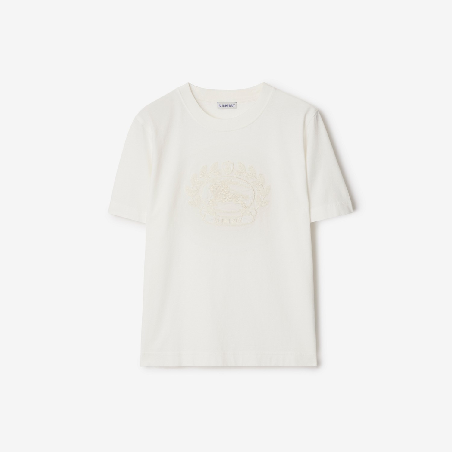BURBERRY EKD Cotton T-shirt Chalk