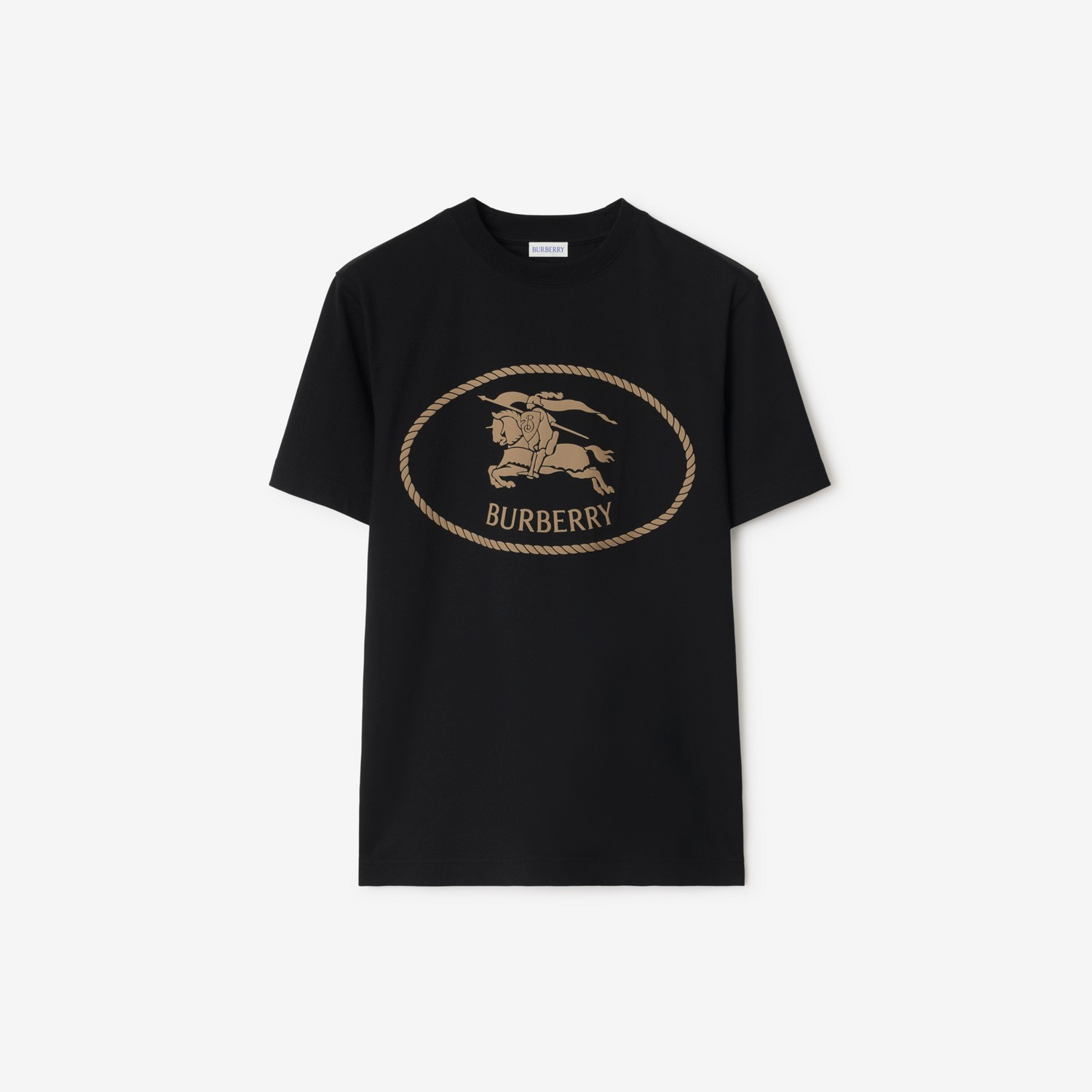 BURBERRY Knight Stamp Cotton T-shirt Black