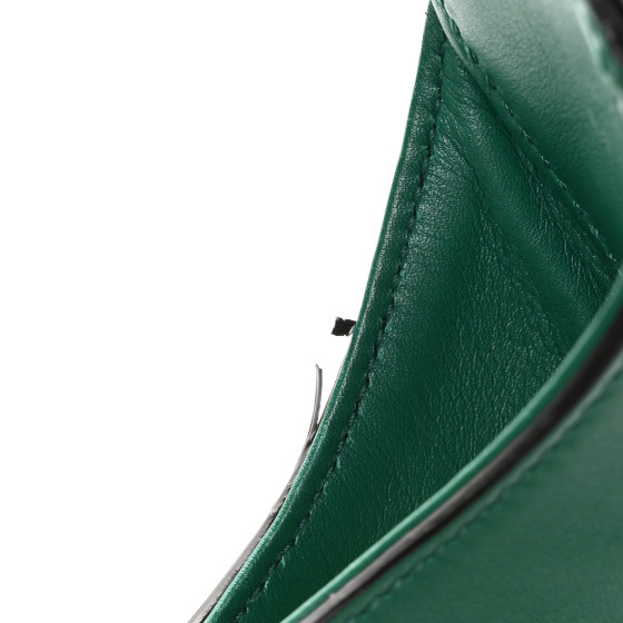 Calfskin Web Embroidered Small Dionysus Hobo Emerald Green - Image 11