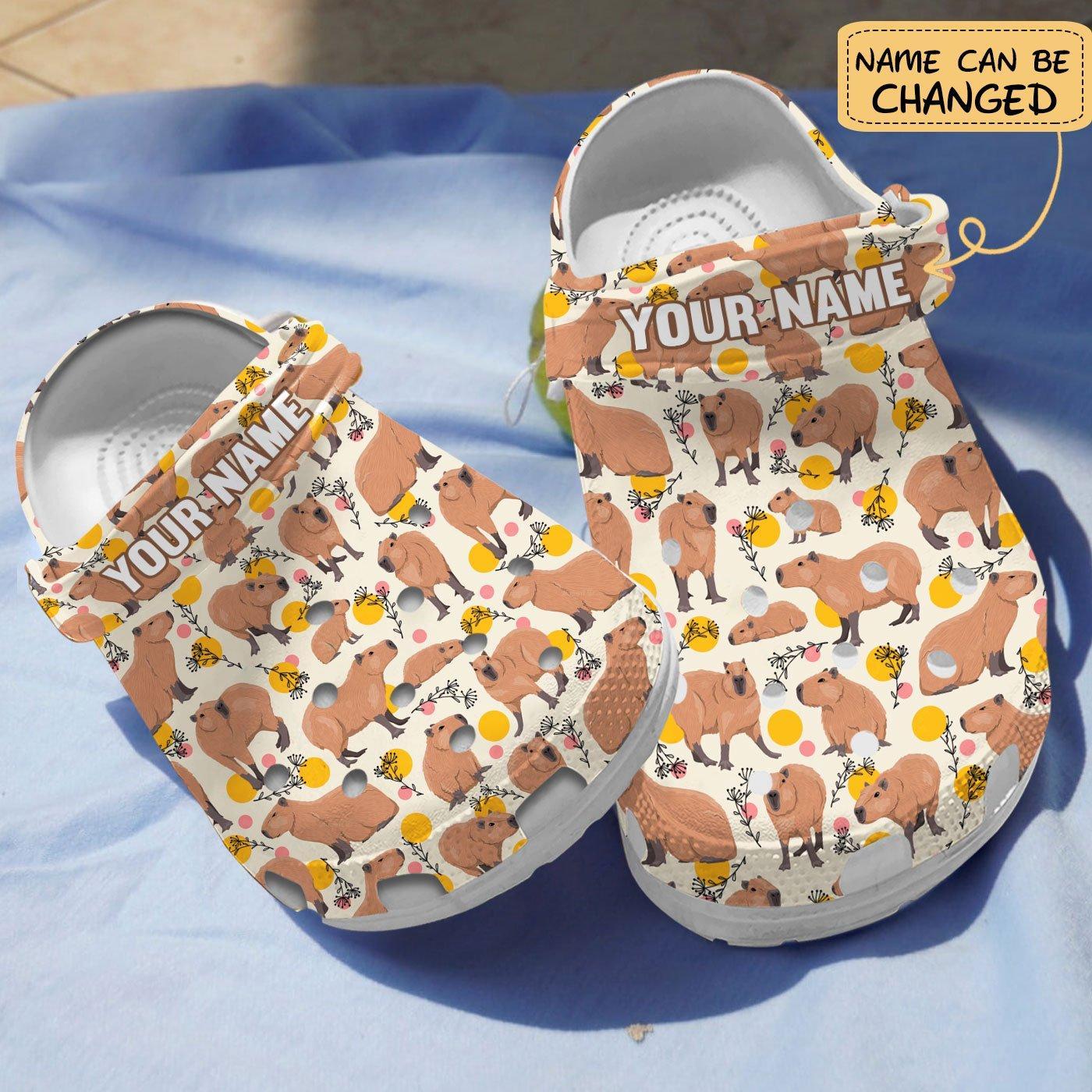 Capybara Floral Pattern Crocs