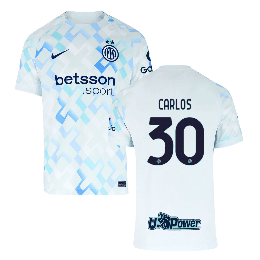Carlos Augusto 30 Inter Milan 2025/26 Away Men Jersey - White