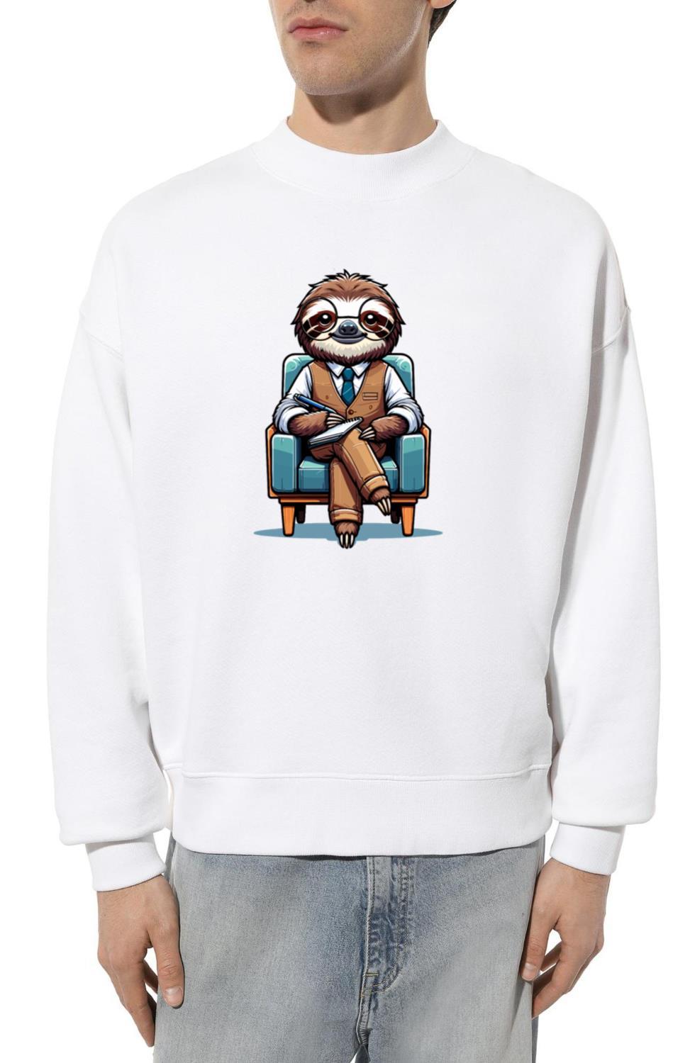 Cartoon Sloth as a Psychologist - Unisex Sweatshirt