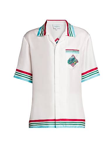 Casablanca Casaway Silk Cuban Collar Shirt Casa Way World Series