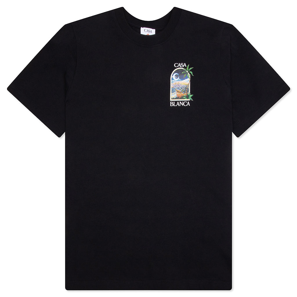 Casablanca LA Night Printed T-Shirt - Black