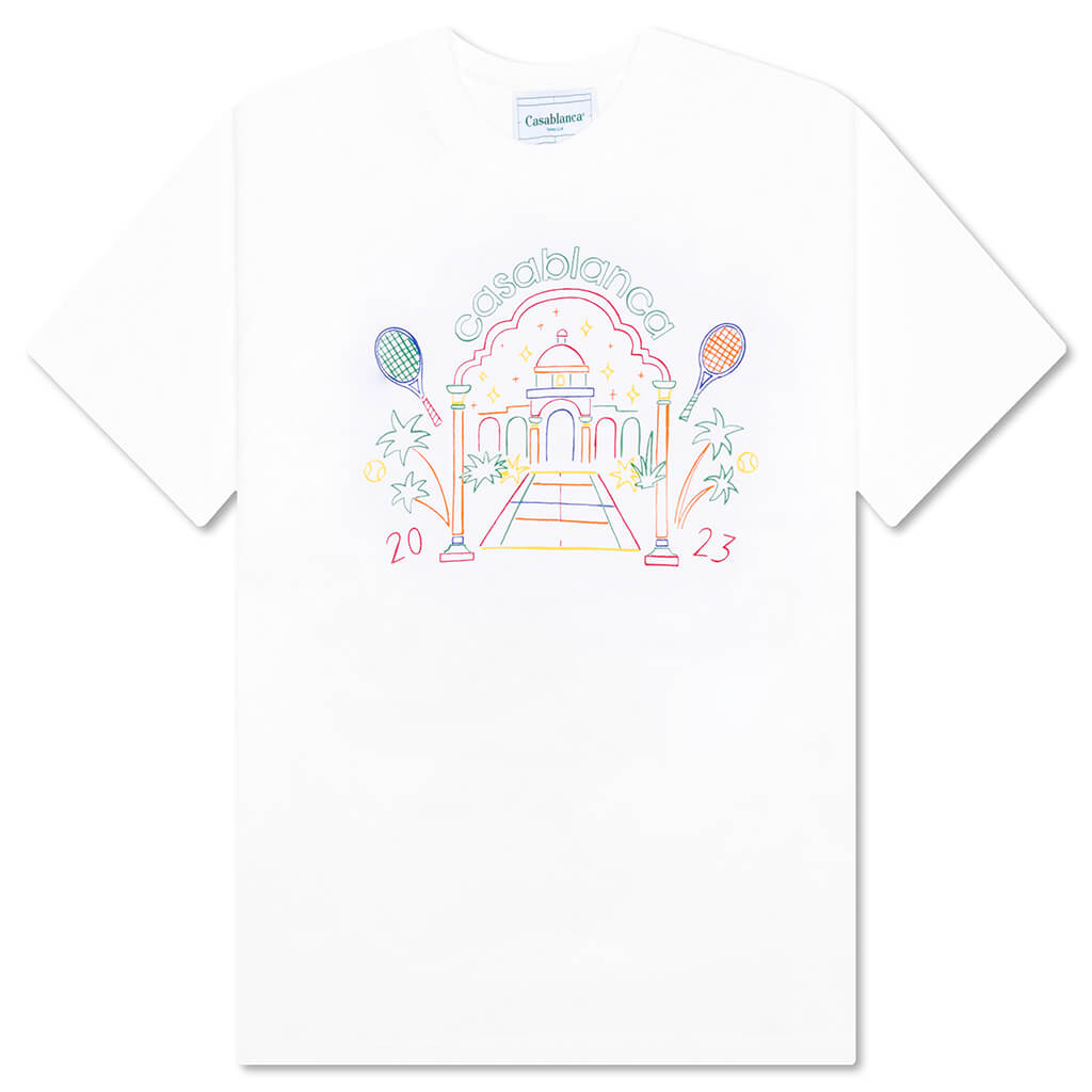 Casablanca Rainbow Crayon Temple Jersey - White