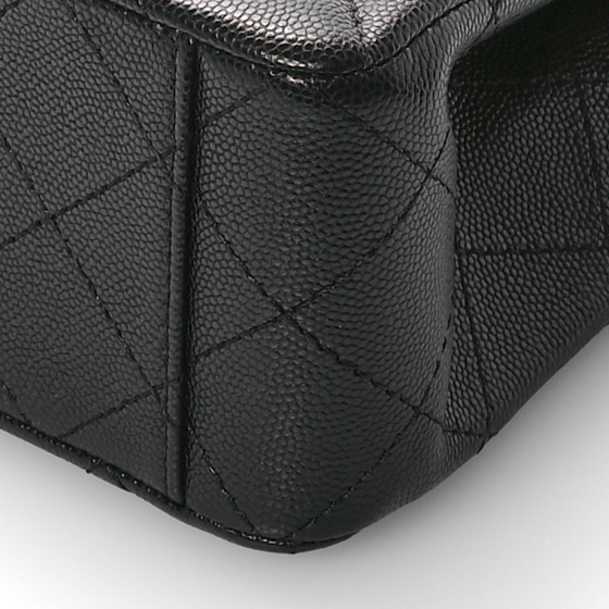 Caviar Quilted 31 Rue Cambon Top Handle Flap Black - Image 11