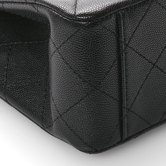 Caviar Quilted 31 Rue Cambon Top Handle Flap Black - Image 10