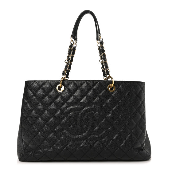 Caviar Quilted XL Grand Shopping Tote GST Black