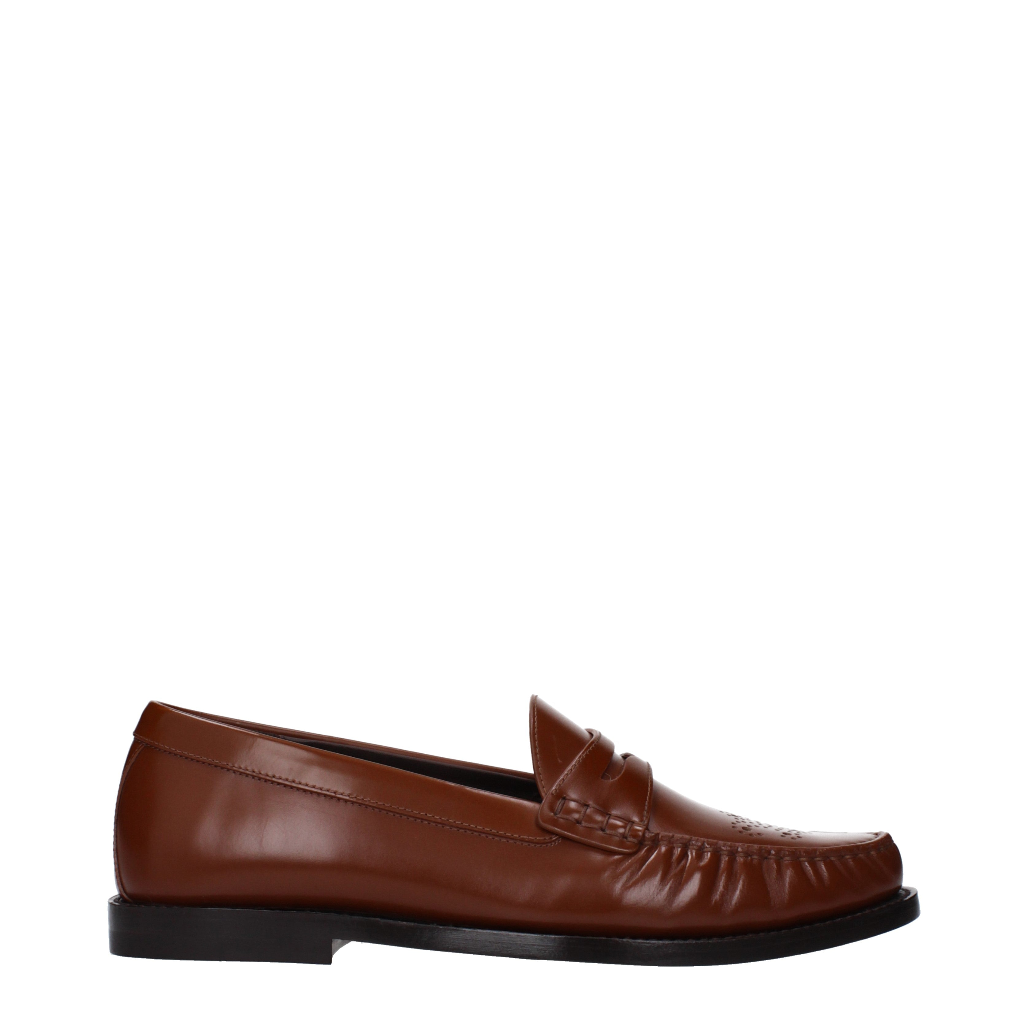 Celine Loafers Men Leather Brown/Tan