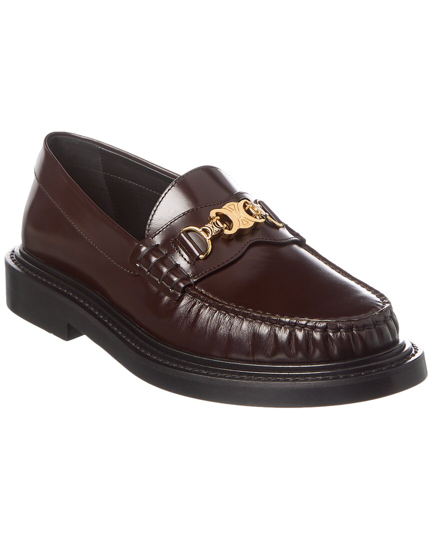 Celine Triomphe Chain Leather Loafer