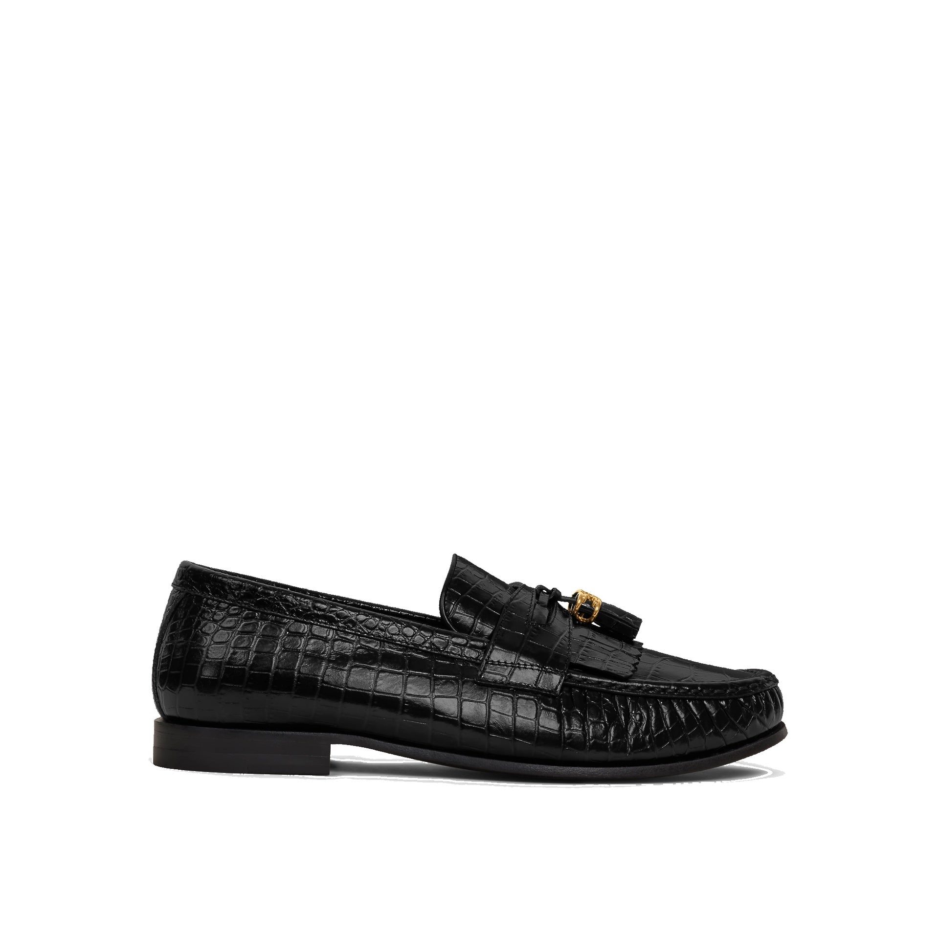 Celine Triomphe Tassesl Croco Loafers