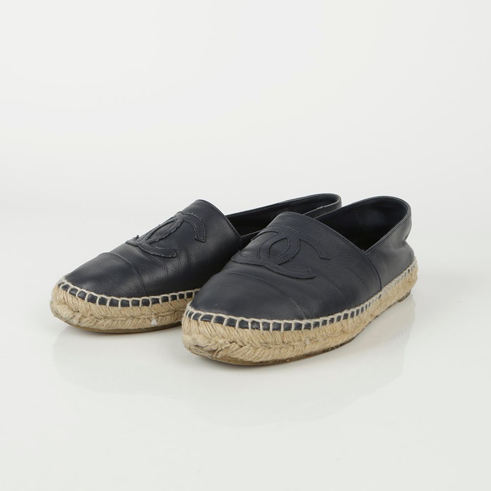 CHANEL CC Logo Espadrilles - Size 37 G29762