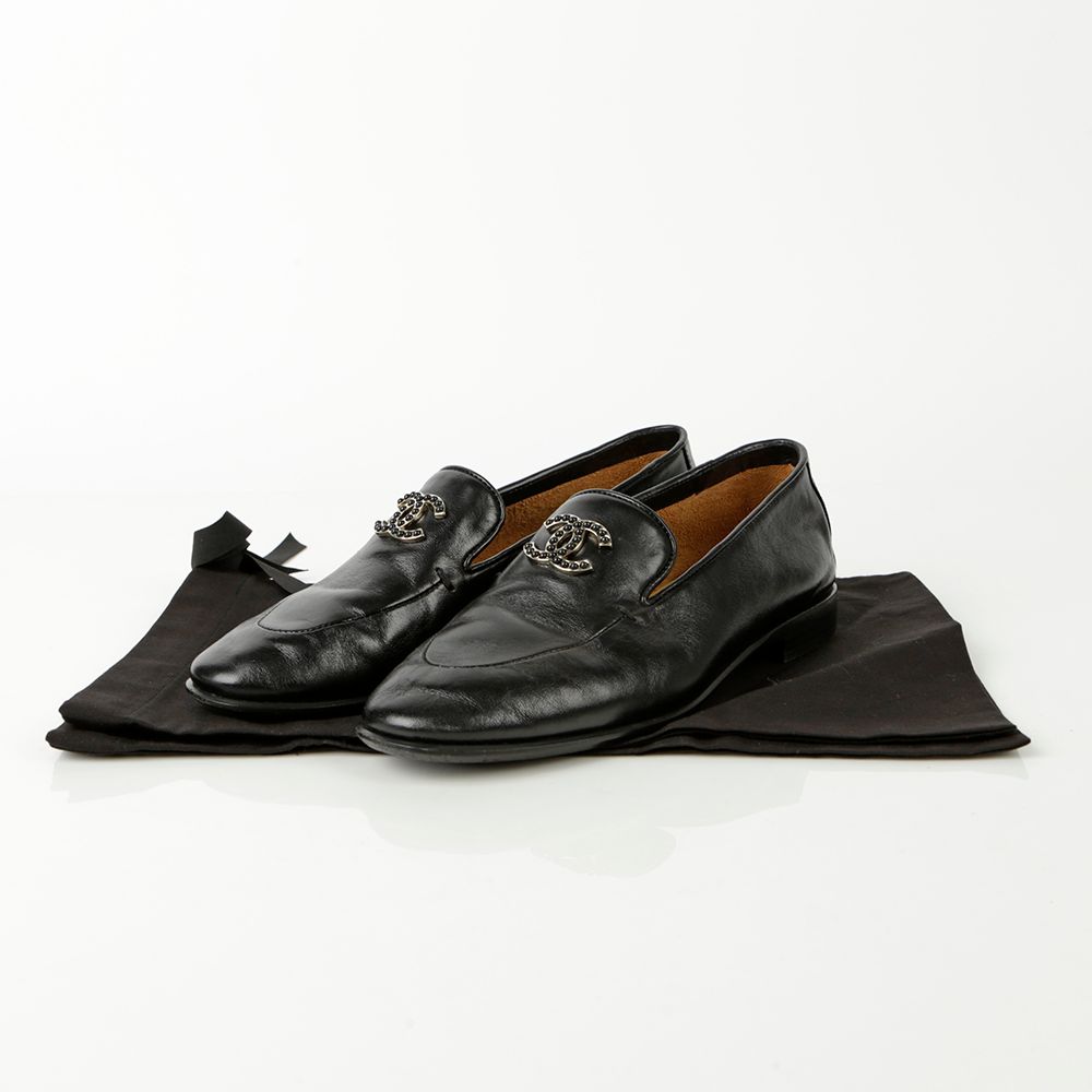 CHANEL CC Logo Loafers G45008 Size 35