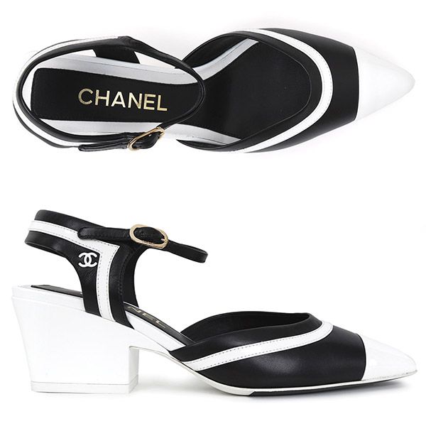 CHANEL Two-Tone Slingback with CC Logo G38846 00087