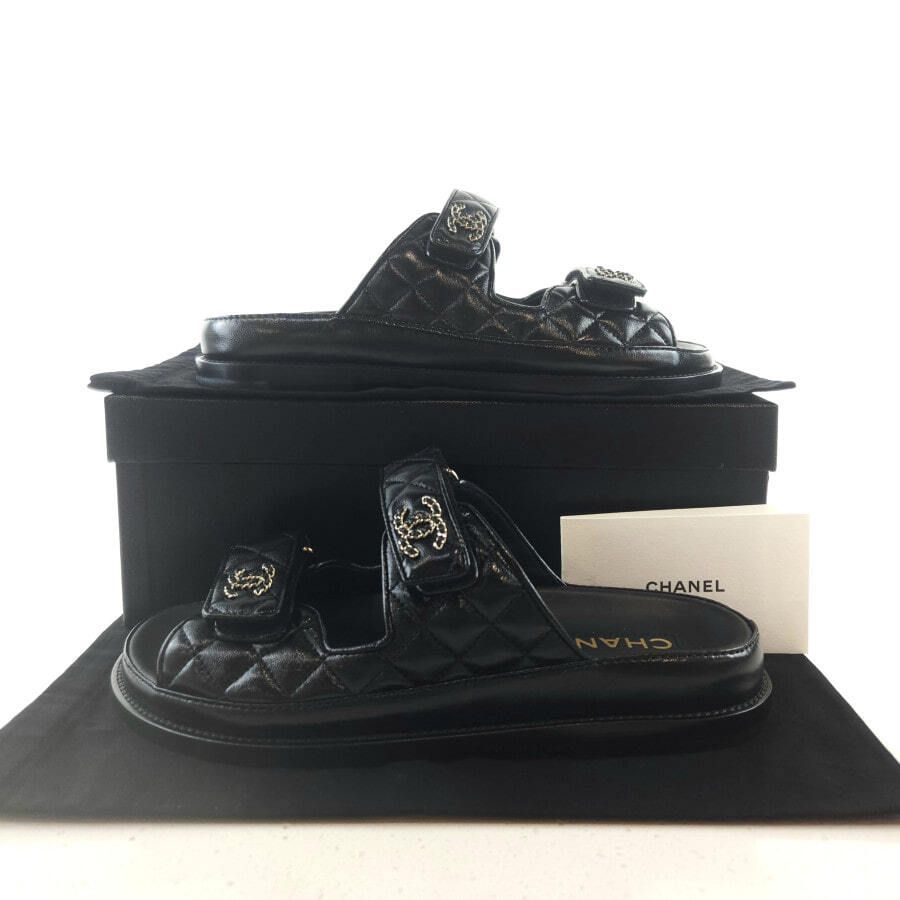 CHANEL Velcro Mule Sandals G45507 7848