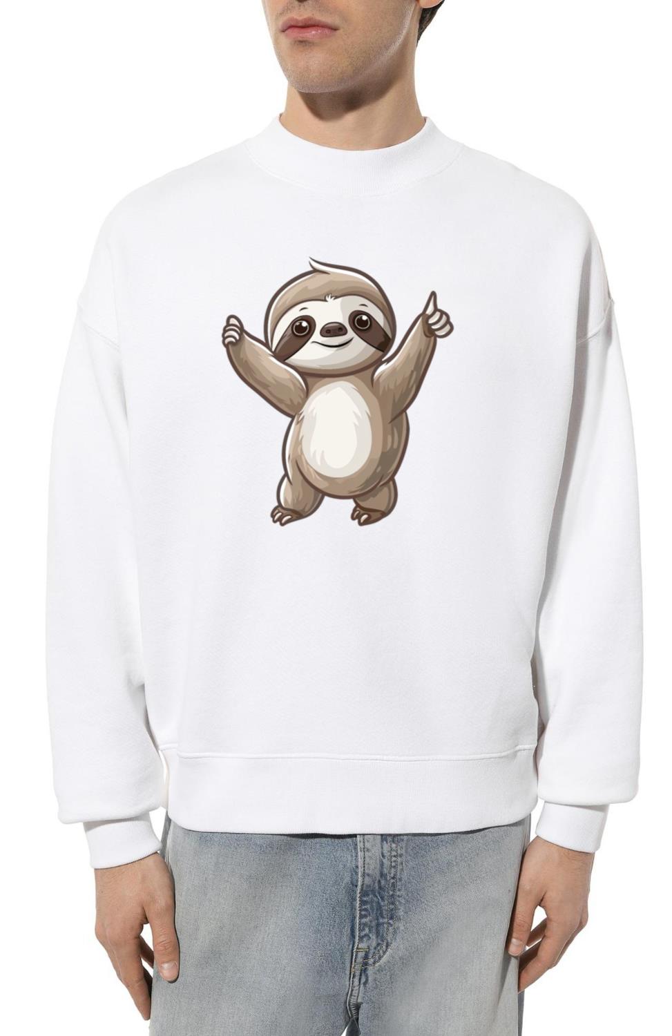 Charming Smiling Sloth Embracing Life - Unisex Sweatshirt