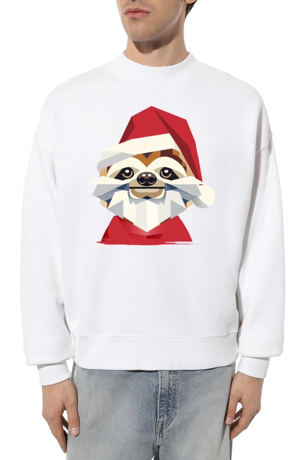 Cheerful Christmas sloth in a modern design - Unisex Sweatshirt