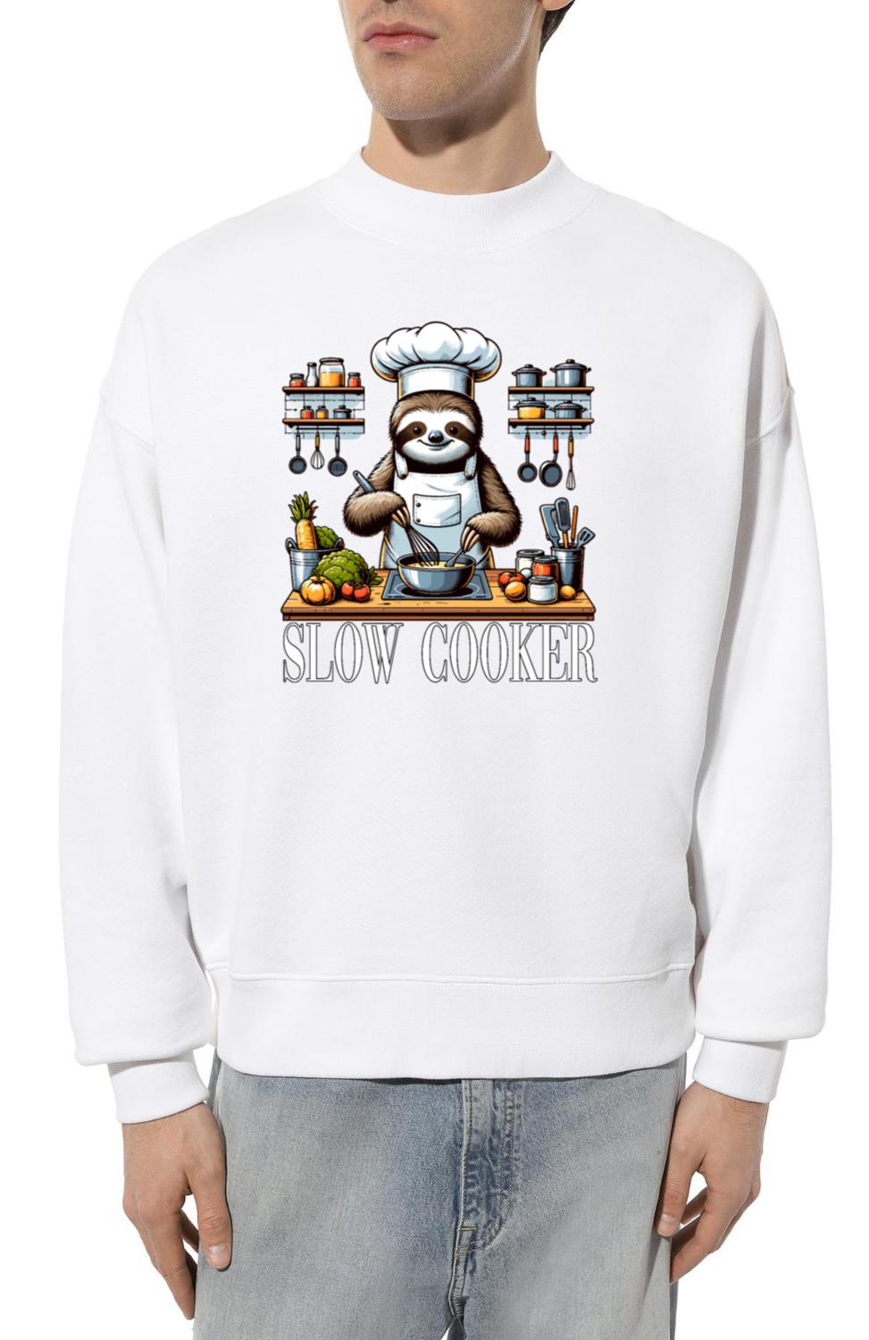 Chef Sloth Slow Cooker for a Chef Cook - Unisex Sweatshirt