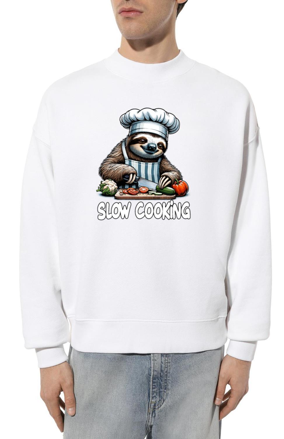 Chef Sloth Slow Cooking for a Chef Cook - Unisex Sweatshirt