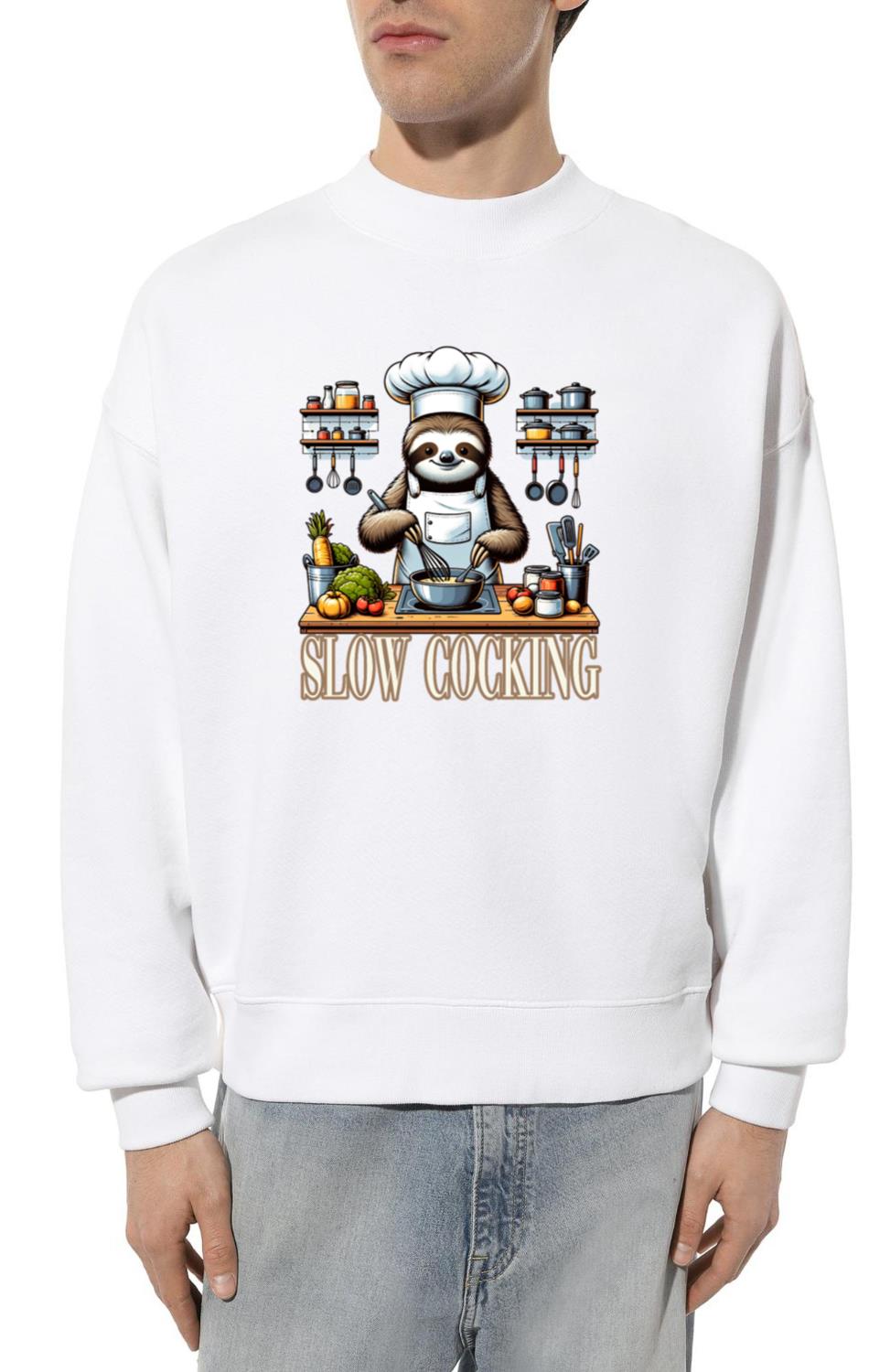 Chef Sloth Slow Cooking for a Chef Cook_1 - Unisex Sweatshirt