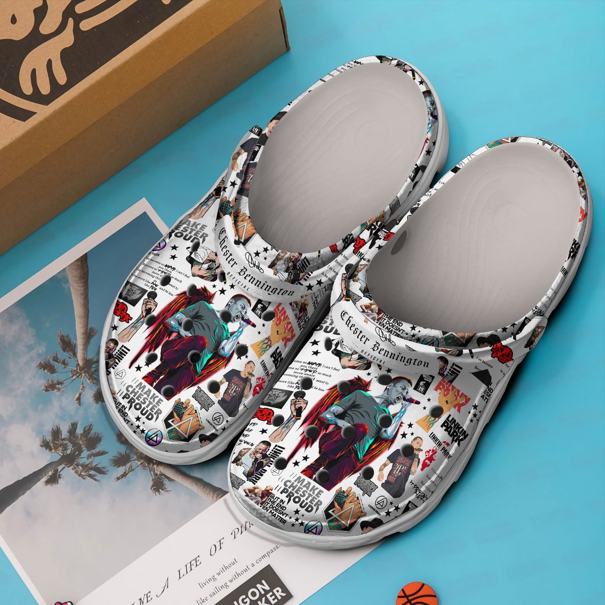 Chester Bennington Music Crocs Shoes Crocband For All Weather Comfort - Image 2