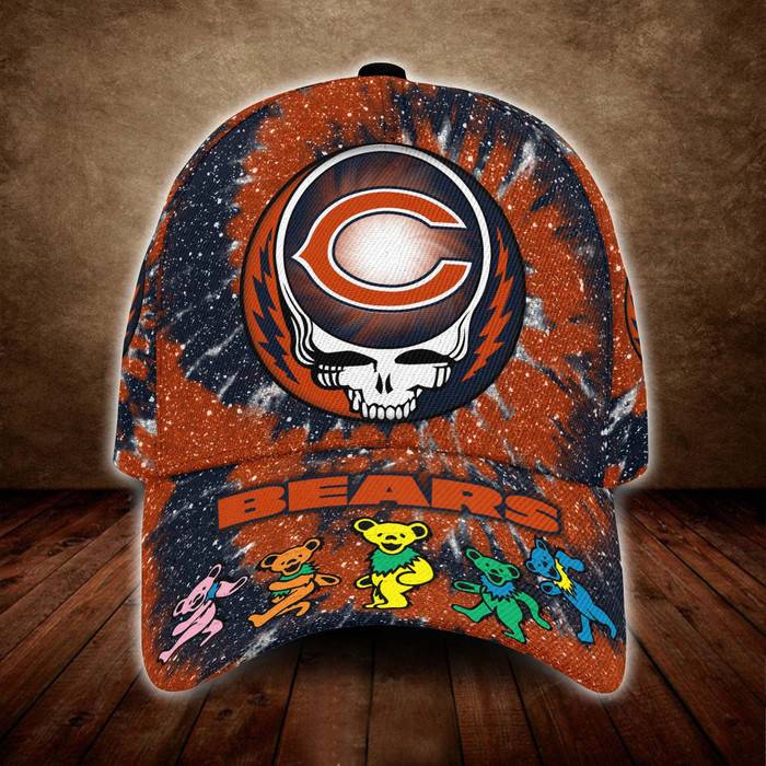 Chicago Bears And Grateful Dead Band 3D BaseBall Cap CNI818
