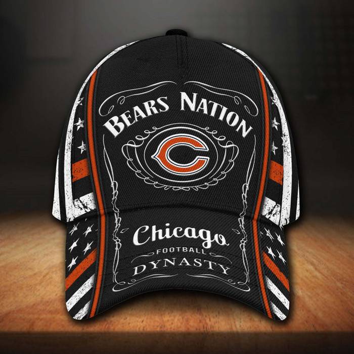 Chicago Bears Jack Daniels 3D Classic Baseball Cap CNI1824