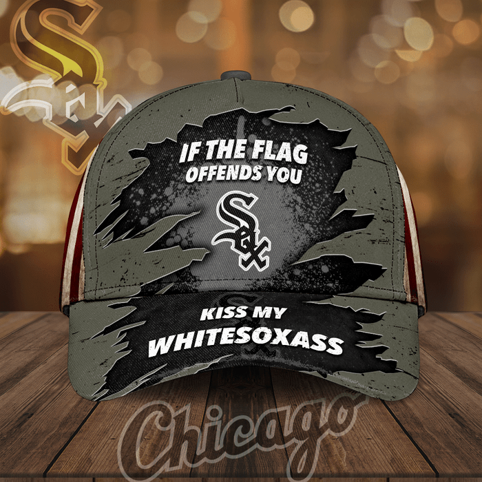 Chicago White Sox If The Flag Offends You Kiss My Whitesoxass 3D Classic Baseball Cap/Hat Cgi2244