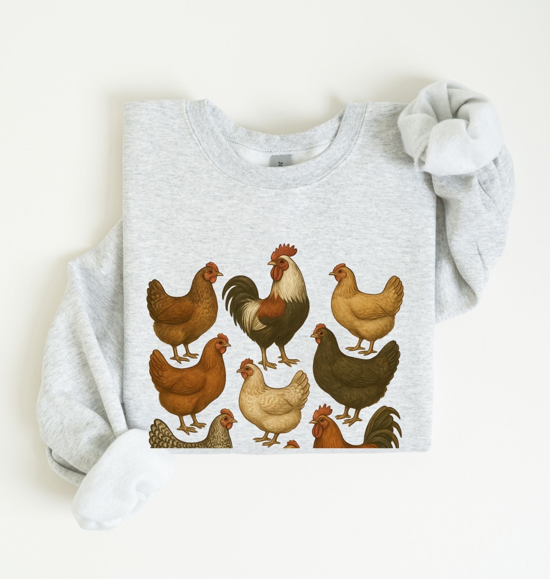 Chicken Breeds Sweatshirt | Chicken Lover Farm Gift 1